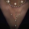 925 Sterling Silver Teardrop Baguette Diamond Lariat Necklace - Image 2