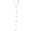925 Sterling Silver Teardrop Baguette Diamond Lariat Necklace - Image 4