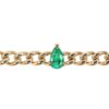 925 Sterling Silver Teardrop Emerald Chain Bracelet