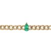 925 Sterling Silver Teardrop Emerald Chain Bracelet - Image 2