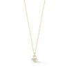 Sterling silver necklace with pearls and CZ diamond accents