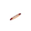 925 Sterling Silver the Royal Maroon Diamond Pinky Ring
