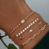 925 Sterling Silver Thin Paperclip Chain Bracelet - Image 3