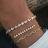 925 Sterling Silver Thin Paperclip Chain Bracelet - Image 4