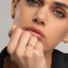 925 Sterling Silver Thin Solitaire Diamond Ring - Image 4