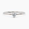 925 Sterling Silver Thin Solitaire Diamond Ring - Image 7