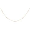 925 Sterling Silver Three Diamond Bezel Choker Necklace