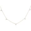925 Sterling Silver Three Diamond Cluster Necklace