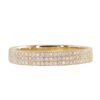 925 Sterling Silver Three Diamond Row Ring