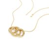 925 Sterling Silver Three Eternity Circle Necklace - Image 3