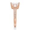 925 Sterling Silver Three Stone Princess Shaped Diamond Bridal Set Men Wedding Band - Image 14