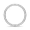 925 Sterling Silver Three Stone Princess Shaped Diamond Bridal Set Men Wedding Band - Image 28