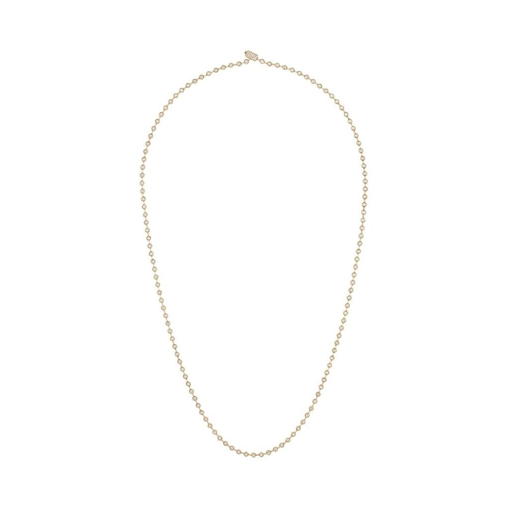 925 Sterling Silver Three Way Bezel Set Diamond Necklace