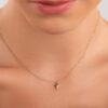 925 Sterling Silver Tiny Cross Diamond Necklace - Image 3