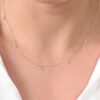 925 Sterling Silver Tiny Hanging Pearl Necklace - Image 2