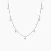 925 Sterling Silver Tiny Hanging Pearl Necklace - Image 8