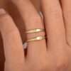 Minimal signet ring designed for one uppercase letter engraving