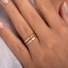 925 sterling silver ring with thick gold plating