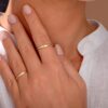 Slim signet ring with band width from 1.70mm to 3.20mm