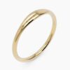 Understated sterling silver ring with a personal engraving option