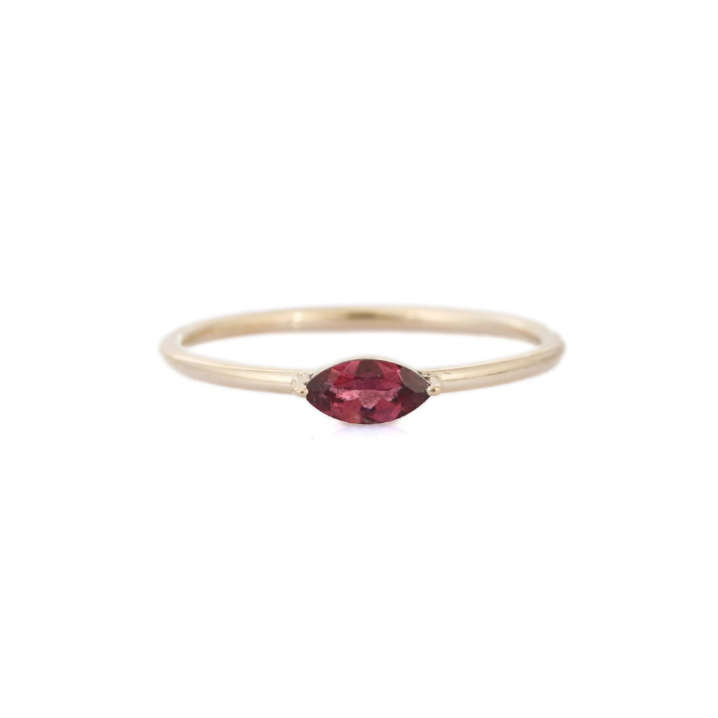 925 Sterling Silver Tourmaline Stackable Ring
