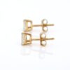 925 Sterling Silver Trillion Cut Diamond Tiny Stud Earrings - Image 4