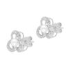 925 Sterling Silver Trillium Diamond Pearl Earrings - Image 3