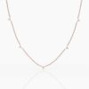 925 Sterling Silver Trio Diamond Station Necklace - Image 6