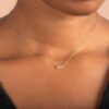 925 Sterling Silver Trio Stone Diamond Necklace - Image 3