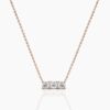 925 Sterling Silver Trio Stone Diamond Necklace - Image 7