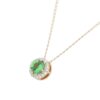 925 Sterling Silver Tsavorite Diamond Pendant Necklace - Image 2