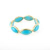 925 Sterling Silver Turquoise Eternity Band - Image 4