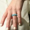925 Sterling Silver Turquoise Eternity Band - Image 2