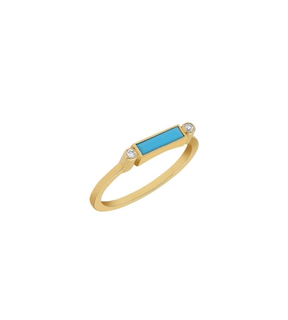 925 Sterling Silver Turquoise Gem Ring