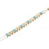 Sterling silver bracelet featuring sliding emerald cut bezel-set stones