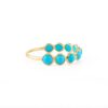925 Sterling Silver Turquoise Half Eternity Band - Image 5