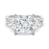 925 Sterling Silver Twist Vine Princess Cut Diamond Engagement Ring