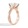 925 Sterling Silver Twist Vine Princess Cut Diamond Engagement Ring - Image 10