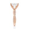 925 Sterling Silver Twist Vine Princess Cut Diamond Engagement Ring - Image 11