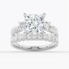 925 Sterling Silver Twist Vine Princess Cut Diamond Engagement Ring - Image 15