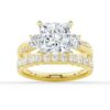 925 Sterling Silver Twist Vine Princess Cut Diamond Engagement Ring - Image 26