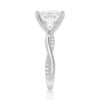 925 Sterling Silver Twist Vine Princess Cut Diamond Engagement Ring - Image 5