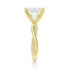 925 Sterling Silver Twist Vine Princess Cut Diamond Engagement Ring - Image 8