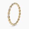 925 Sterling Silver Twisted Eternity Diamond Band Ring - Image 6