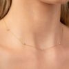 925 Sterling Silver Two Sided Diamond Bezel Station Necklace - Image 3
