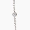 925 Sterling Silver Two Sided Diamond Bezel Station Necklace - Image 4