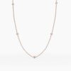 925 Sterling Silver Two Sided Diamond Bezel Station Necklace - Image 7