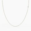 925 Sterling Silver Two Sided Diamond Choker Necklace