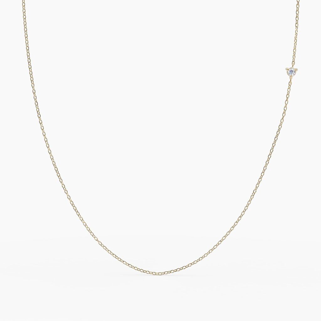 925 Sterling Silver Two Sided Diamond Choker Necklace