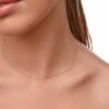 925 Sterling Silver Two Sided Diamond Choker Necklace - Image 2